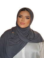 Load image into Gallery viewer, DARK BLUE LUXURY LYCRA HIJAB | BELA FAZANI
