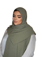 Load image into Gallery viewer, KAKI LUXURY CAZZ HIJAB | BELA FAZANI
