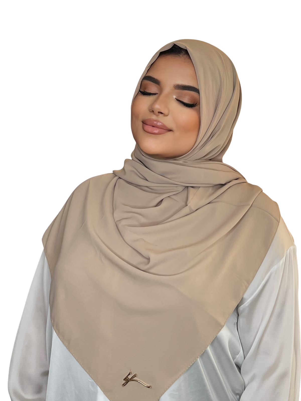 MUSHROOM CLASSIC LUXURY MEDINA SILK HIJAB | BELA FAZANI