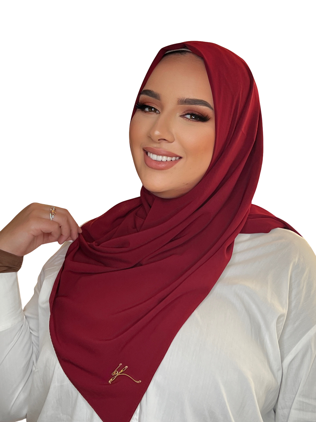 HIJAB EN SOIE DE MEDINE CLASSIQUE BORDEAUX | BELA FAZANI