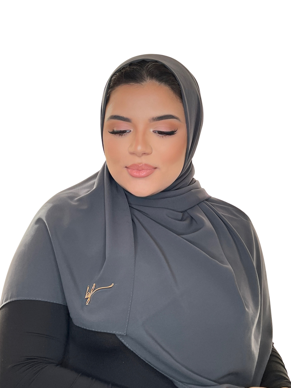 GREY CLASSIC LUXURY MEDINA SILK HIJAB | BELA FAZANI