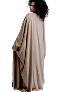 DUAL KIMONO BEIGE reversable BLACK | BELA FAZANI