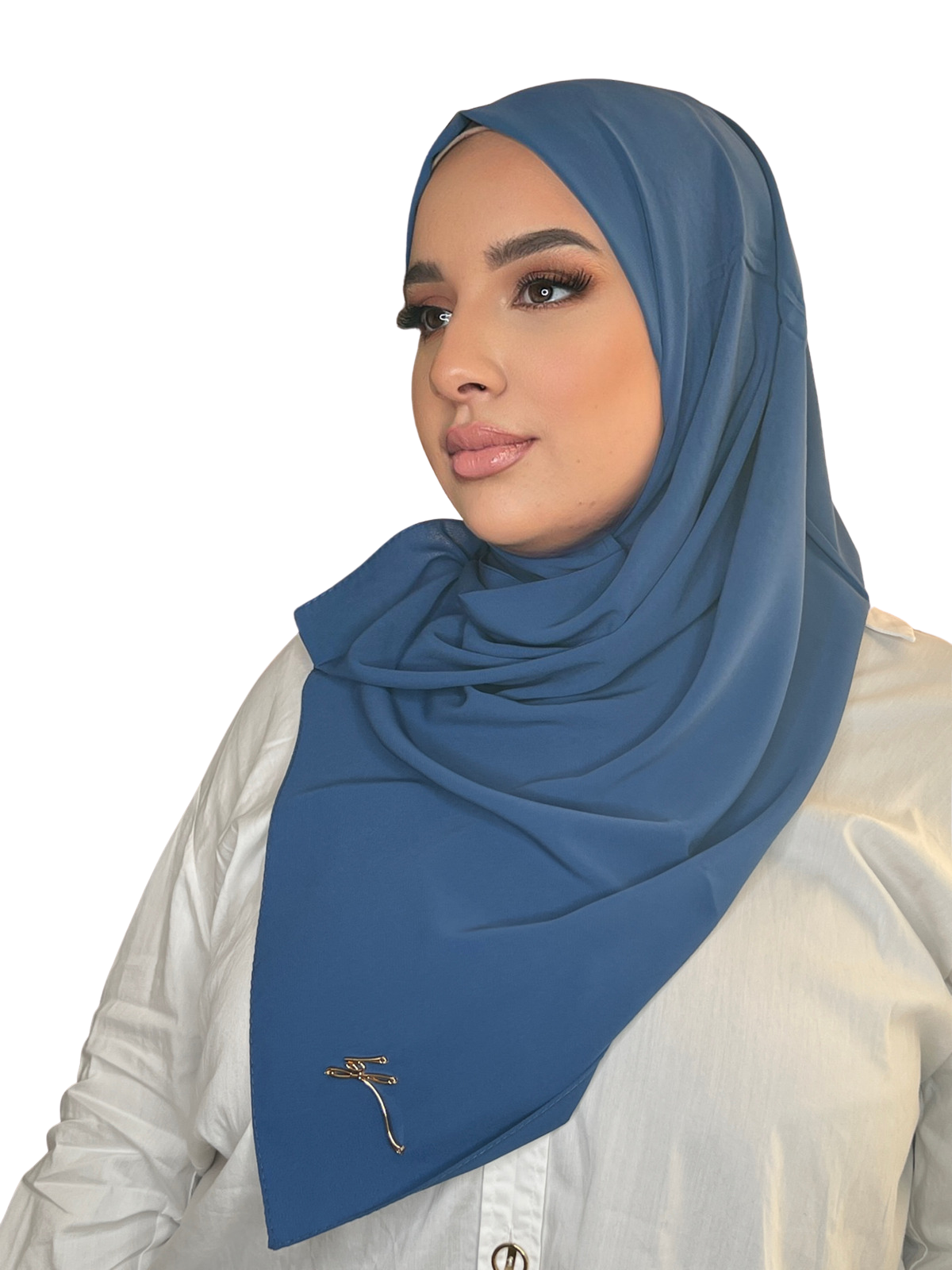 HIJAB EN SOIE DE MEDINE CLASSIQUE BLEU OCÉAN | BELA FAZANI