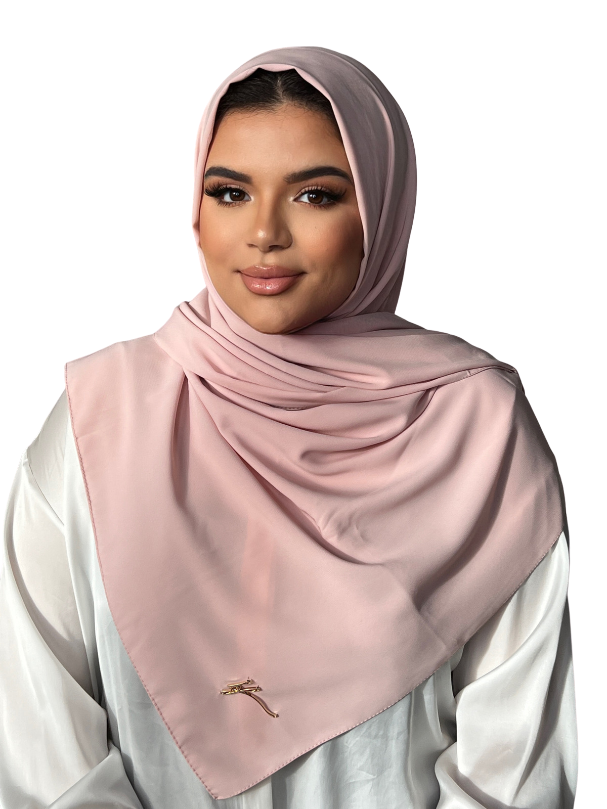 HIJAB EN SOIE DE MEDINE CLASSIQUE ROSE PÂLE | BELA FAZANI