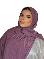 Load image into Gallery viewer, PURPLE LILA LUXURY LYCRA HIJAB | BELA FAZANI
