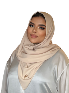 PINKISH TAN CLASSIC LUXURY MEDINA SILK HIJAB | BELA FAZANI