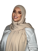 Load image into Gallery viewer, BEIGE LUXURY CAZZ HIJAB | BELA FAZANI
