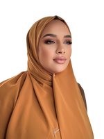 Cargar imagen en el visor de la galería, CINNAMON CLASSIC LUXURY MEDINA SILK HIJAB | BELA FAZANI
