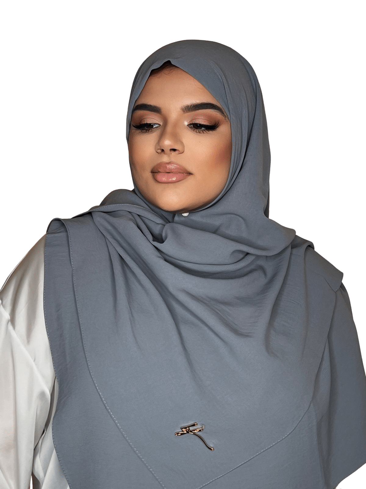 GREY LUXURY CAZZ HIJAB | BELA FAZANI