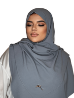 Load image into Gallery viewer, GREY LUXURY CAZZ HIJAB | BELA FAZANI
