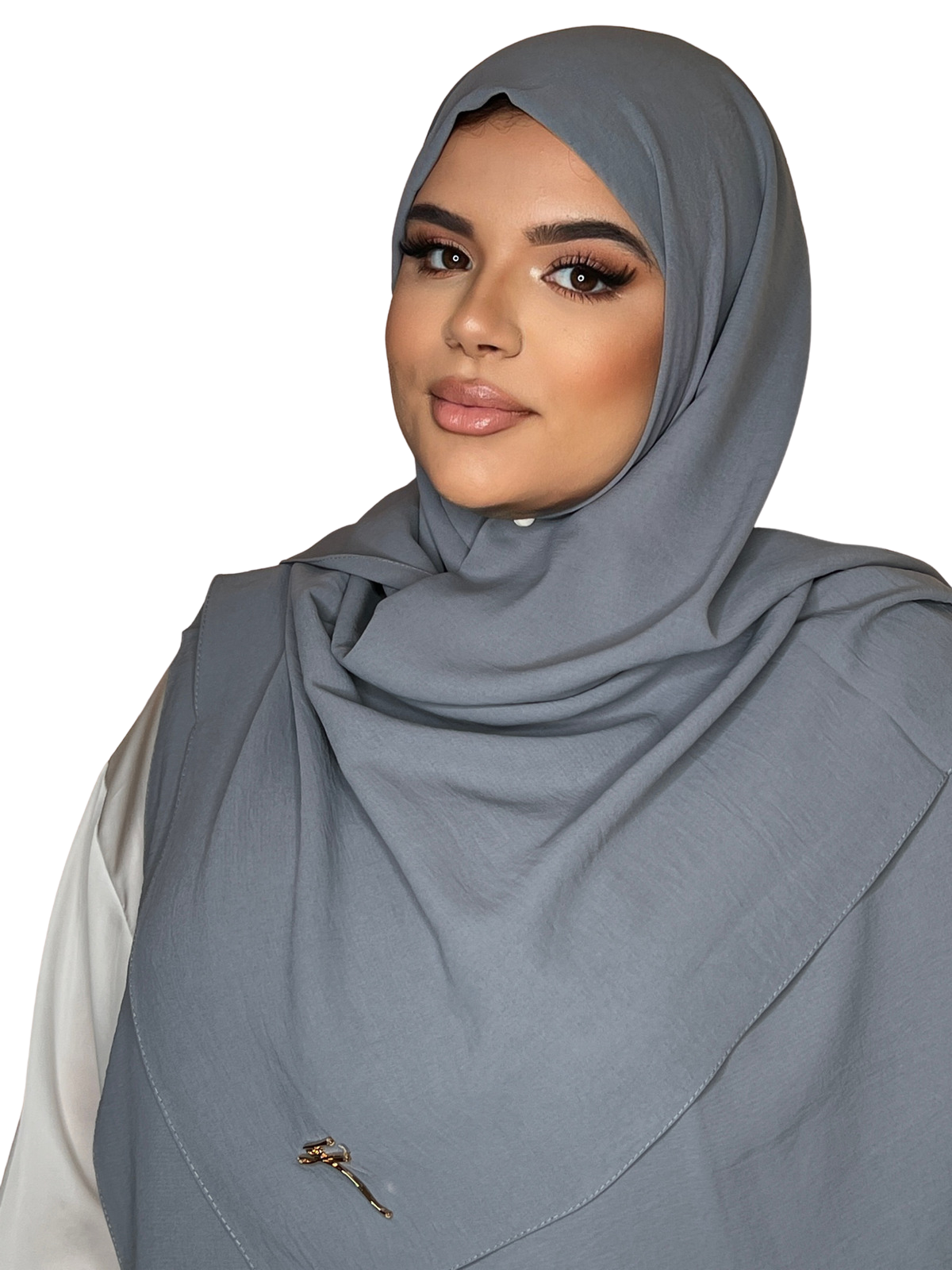 GREY LUXURY CAZZ HIJAB | BELA FAZANI