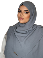 Load image into Gallery viewer, GREY LUXURY CAZZ HIJAB | BELA FAZANI
