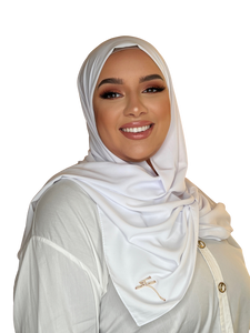 WHITE CLASSIC LUXURY MEDINA SILK HIJAB | BELA FAZANI