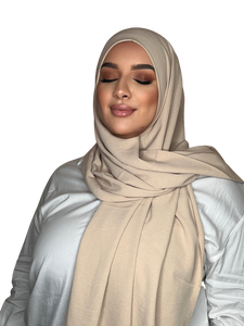 BEIGE LUXURY CAZZ HIJAB | BELA FAZANI