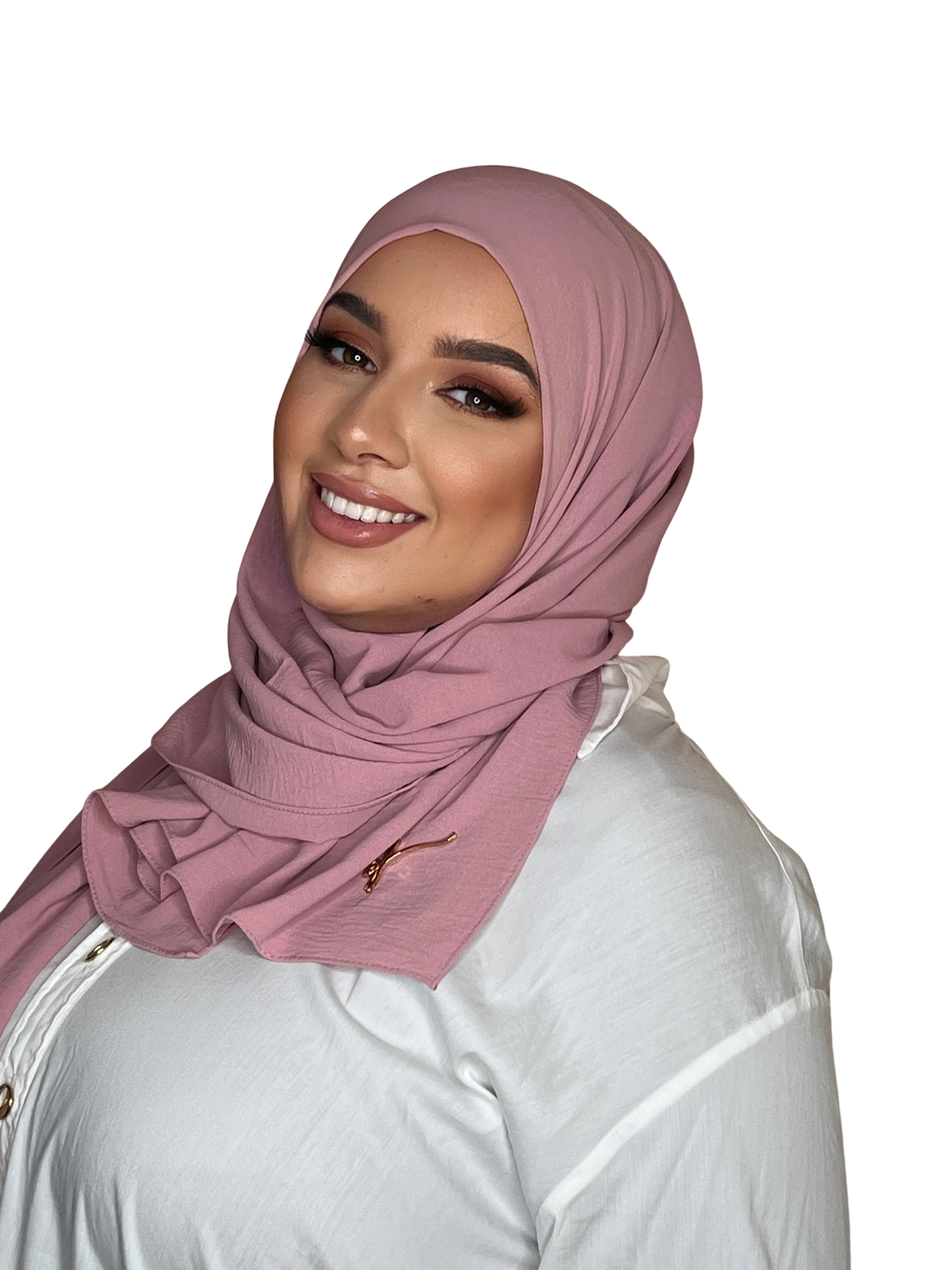 OLD DUST PINK LUXURY CAZZ HIJAB | BELA FAZANI