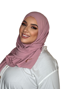 OLD DUST PINK LUXURY CAZZ HIJAB | BELA FAZANI