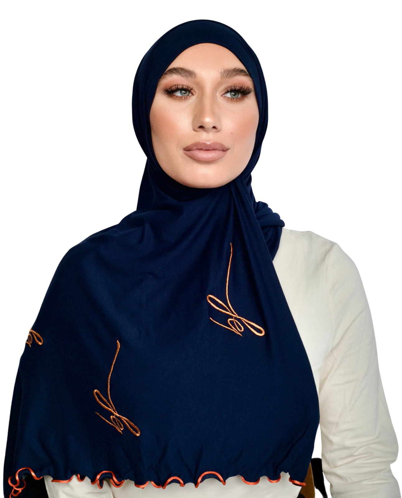 HIJAB JERSEY BF BLEU ORANGE | BELA FAZANI