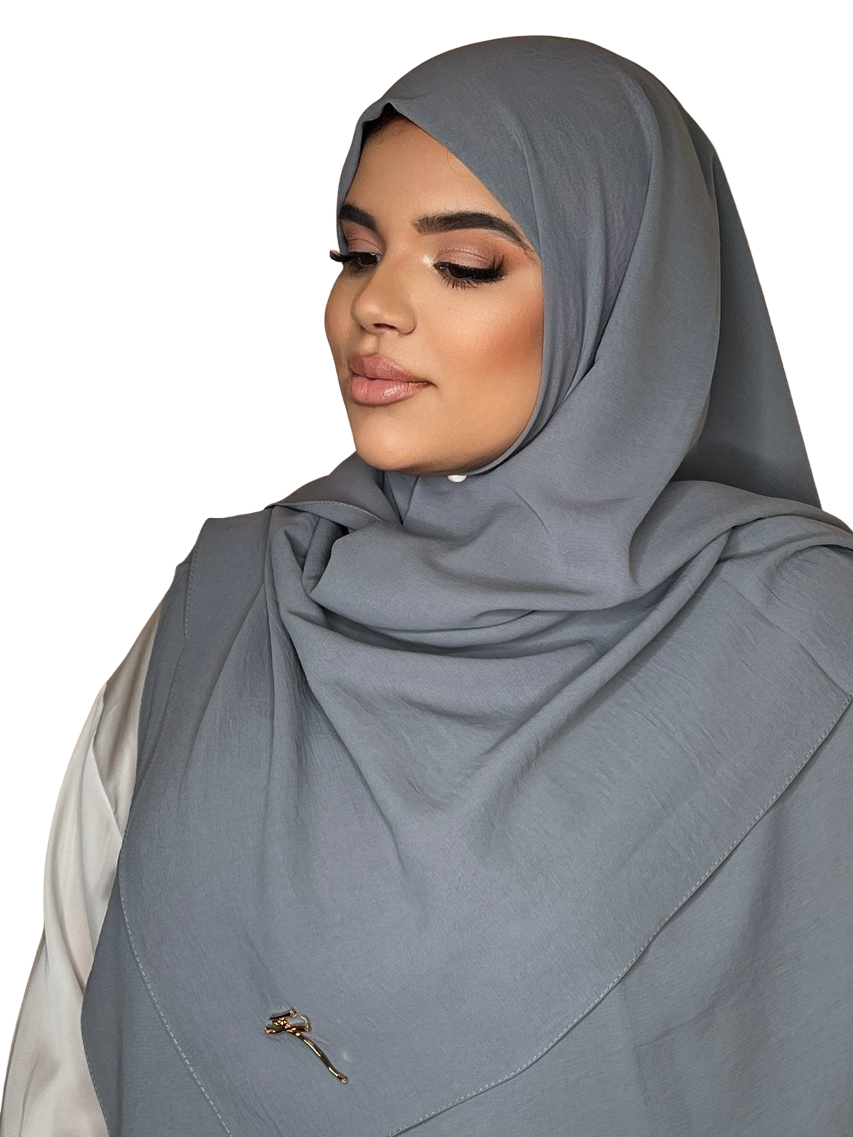 GREY LUXURY CAZZ HIJAB | BELA FAZANI