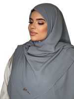 Load image into Gallery viewer, GREY LUXURY CAZZ HIJAB | BELA FAZANI
