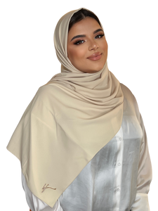 DOUBLE SPANISH WHITE CLASSIC LUXURY MEDINA SILK HIJAB | BELA FAZANI