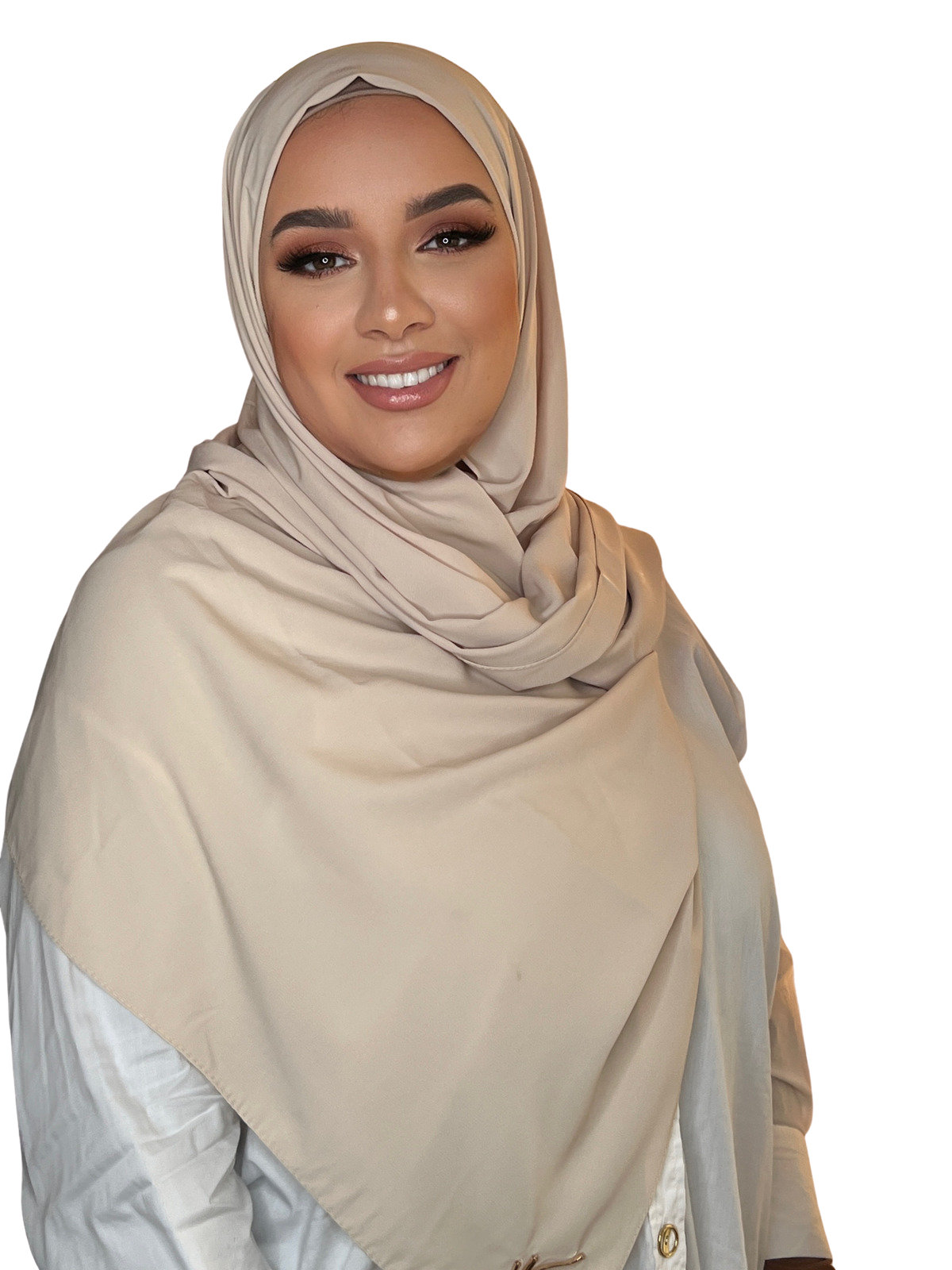 FRENCH BEIGE CLASSIC LUXURY MEDINA SILK HIJAB | BELA FAZANI