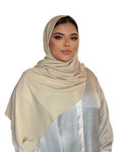 HIJAB EN SOIE DE MEDINE CLASSIQUE SPANISH WHITE | BELA FAZANI