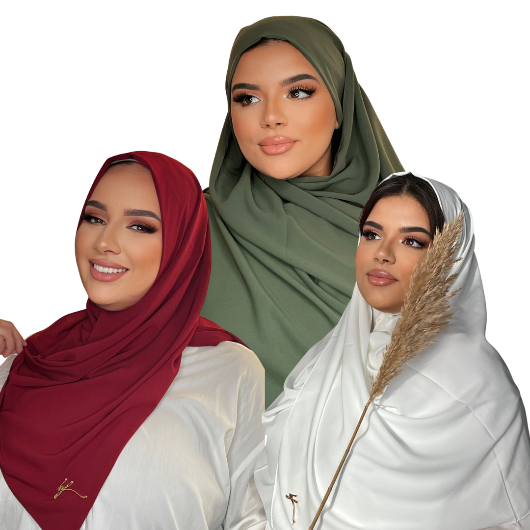 COFFRET AMAYA (3 HIJABS) EN SOIE DE MEDINE | BELA FAZANI