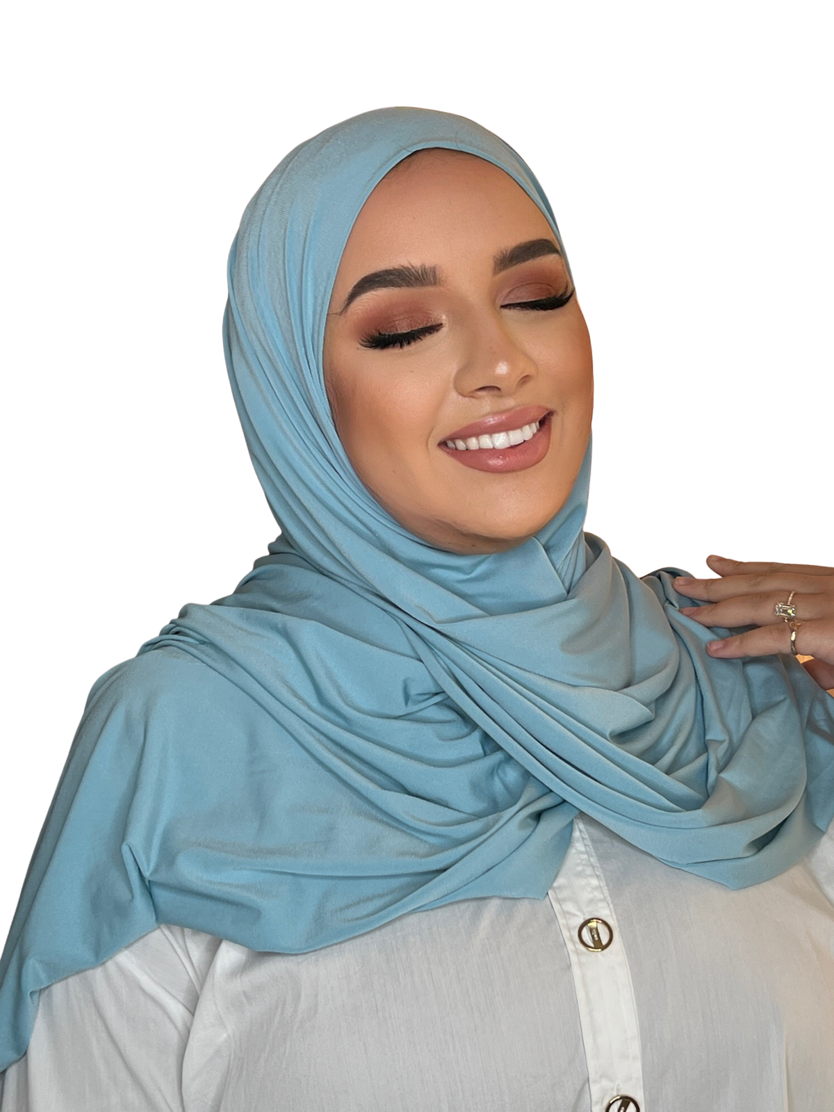 SKY BLUE LUXURY LYCRA HIJAB | BELA FAZANI