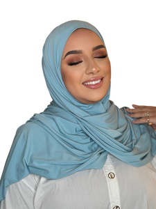 SKY BLUE LUXURY LYCRA HIJAB | BELA FAZANI