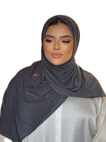 Load image into Gallery viewer, DARK BLUE LUXURY LYCRA HIJAB | BELA FAZANI
