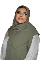 Load image into Gallery viewer, KAKI LUXURY CAZZ HIJAB | BELA FAZANI
