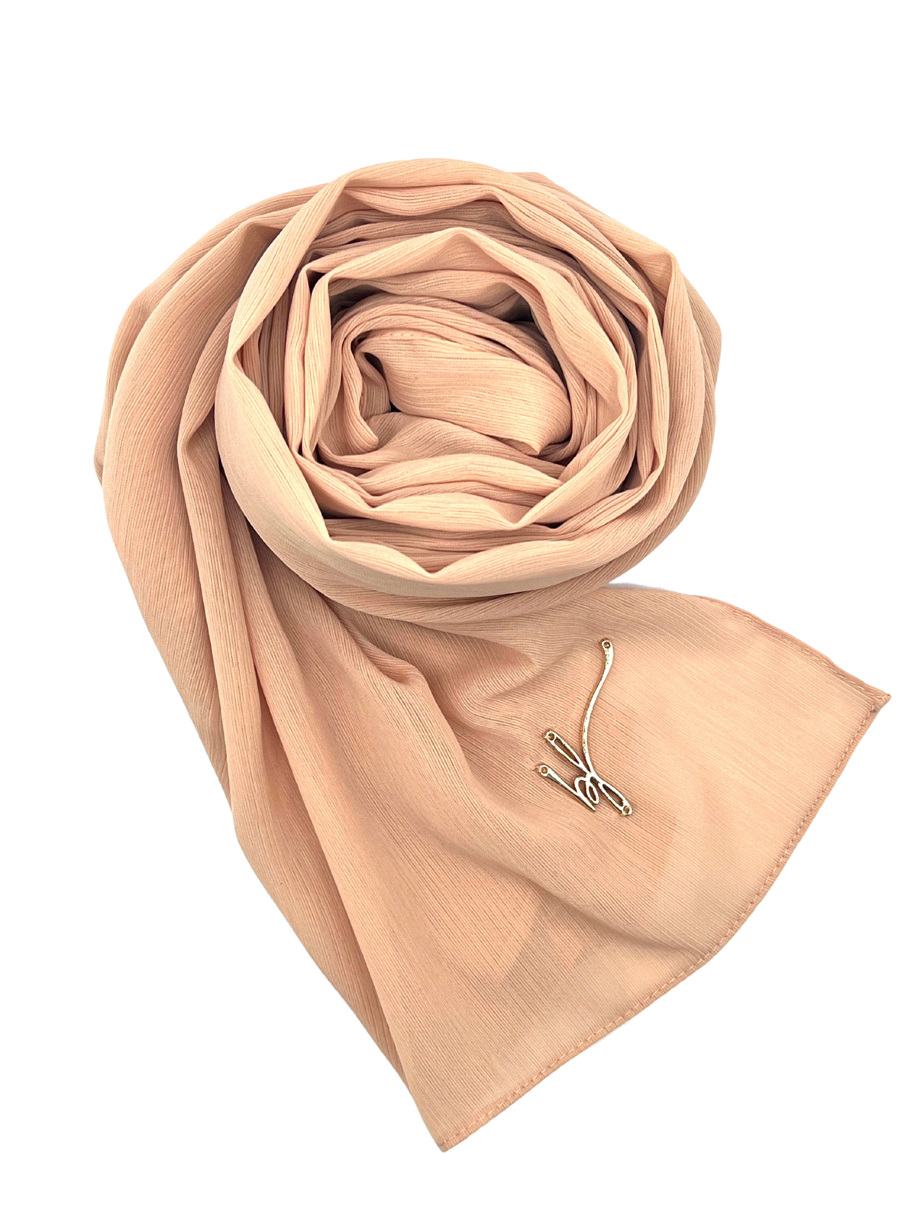 CREAMY LUXURY CHIFFON CRINKLE HIJAB | BELA FAZANI