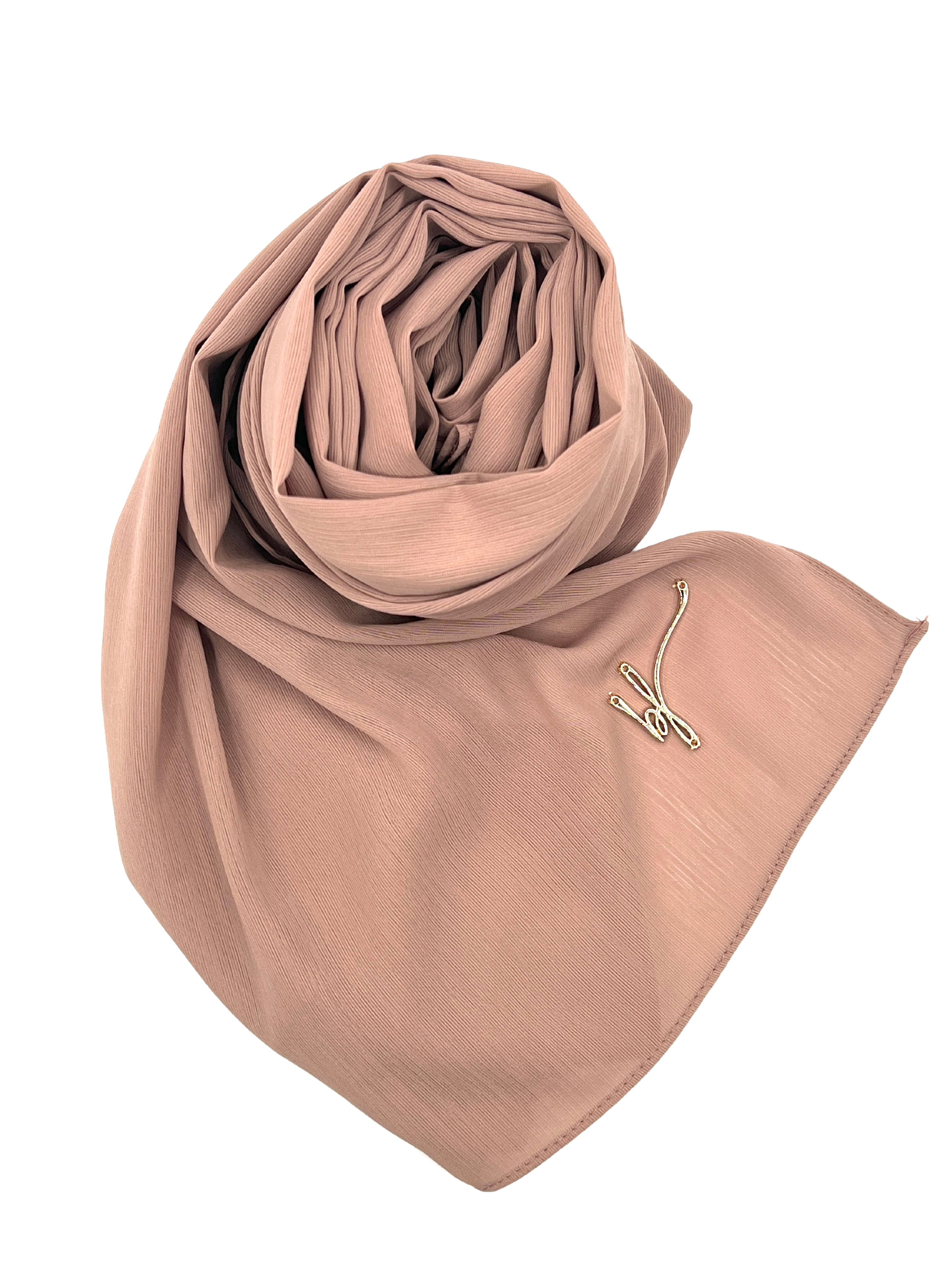 WOODEN LUXURY CHIFFON CRINKLE HIJAB | BELA FAZANI