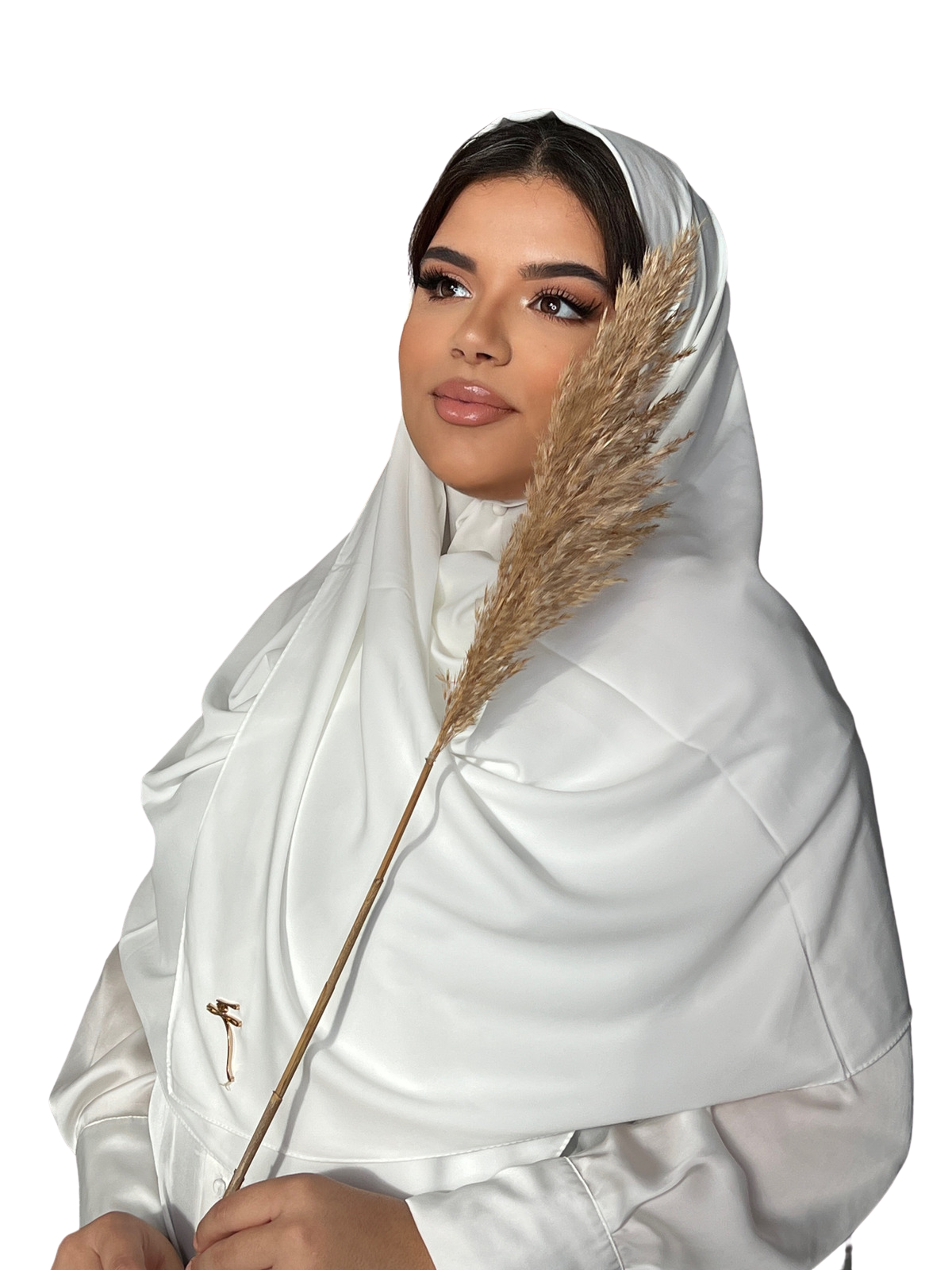 OFF WHITE CLASSIC LUXURY MEDINA SILK HIJAB | BELA FAZANI