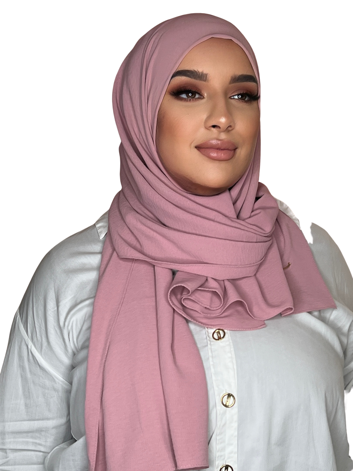 OLD DUST PINK LUXURY CAZZ HIJAB | BELA FAZANI