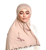 Charger l&#39;image dans la galerie, HIJAB EN JERSEY BF MARRON BEIGE | BELA FAZANI
