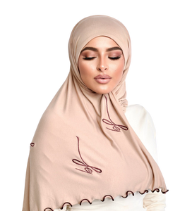 HIJAB EN JERSEY BF MARRON BEIGE | BELA FAZANI