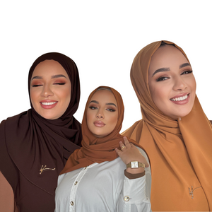 COFFRET ELA ( 3 HIJABS) EN SOIE DE MEDINE | BELA FAZANI