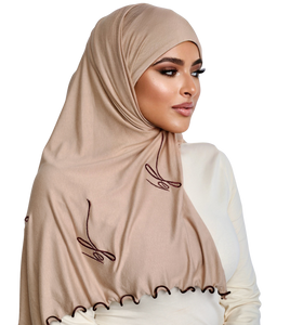 HIJAB EN JERSEY BF MARRON BEIGE | BELA FAZANI