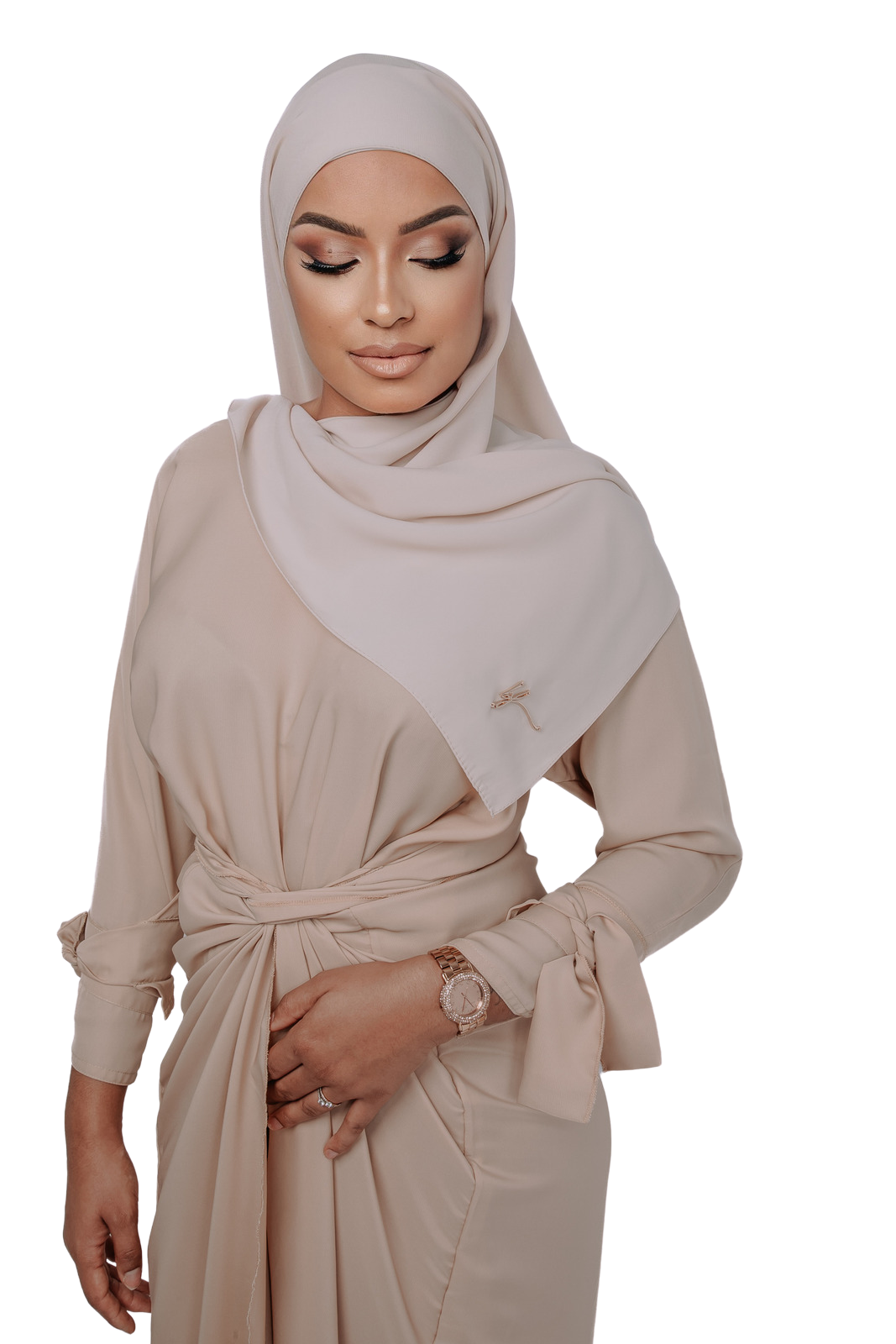 ABAYA DRAPÉ BEIGE SIGNATURE | BELA FAZANI