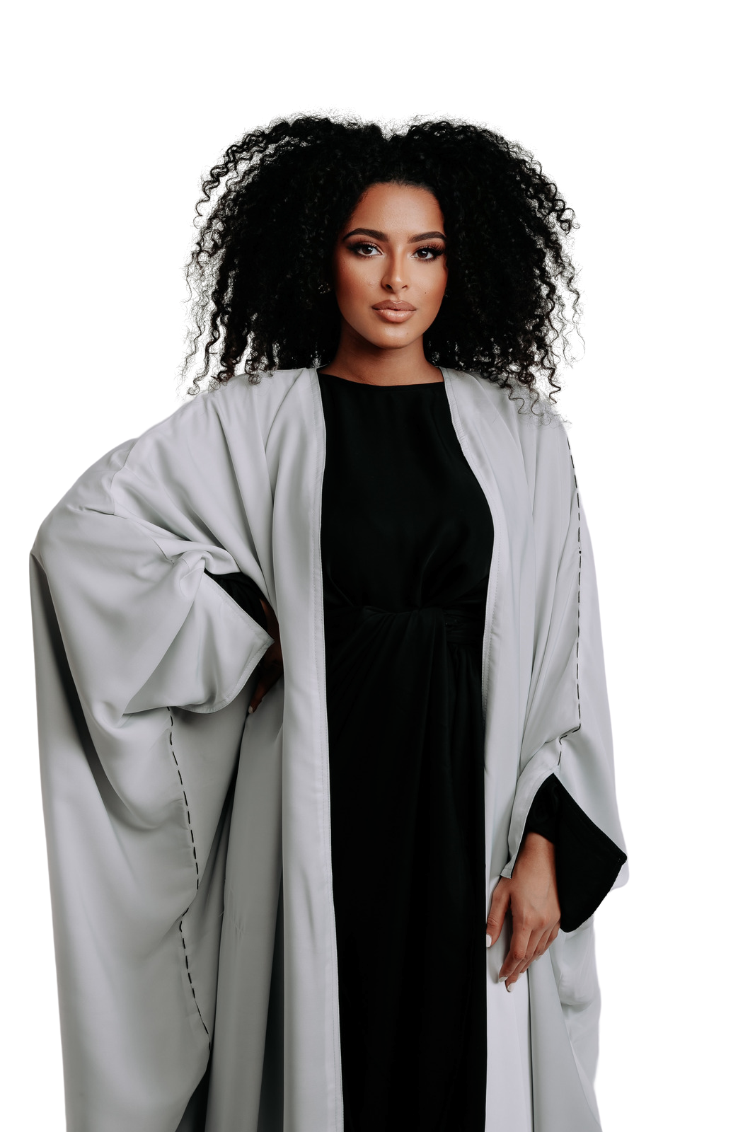 DUAL KIMONO WHITE reversable BLACK | BELA FAZANI