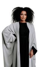 Charger l&#39;image dans la galerie, DUAL KIMONO BLANC réversible NOIR | BELA FAZANI
