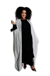 DUAL KIMONO WHITE reversable BLACK | BELA FAZANI