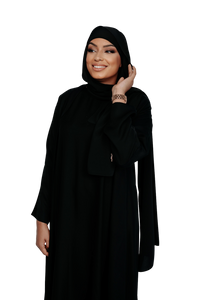 QATAR BLACK ABAYA with BLACK INNER DRESS | BELA FAZANI