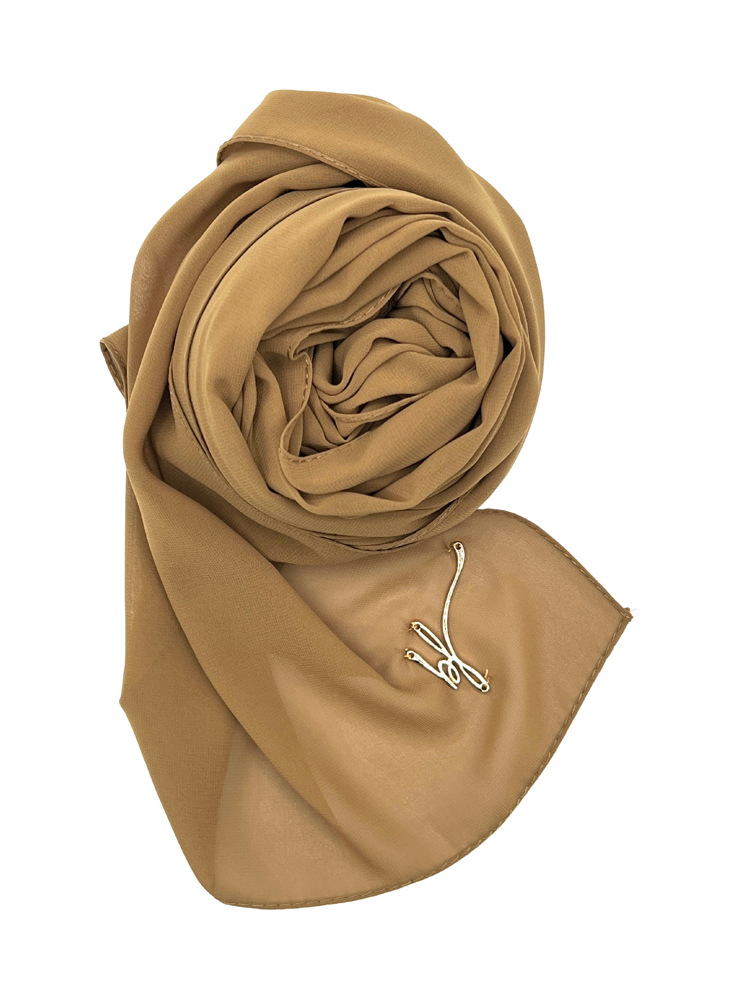 LUXURY HIJAB MOUSSELINE CHIFFON BRONZE | BELA FAZANI