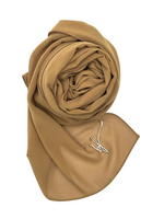 Cargar imagen en el visor de la galería, BRONZE LUXURY CHIFFON MOUSSELINE HIJAB | BELA FAZANI
