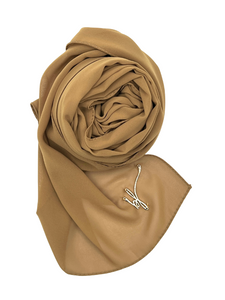 BRONZE LUXURY CHIFFON MOUSSELINE HIJAB | BELA FAZANI