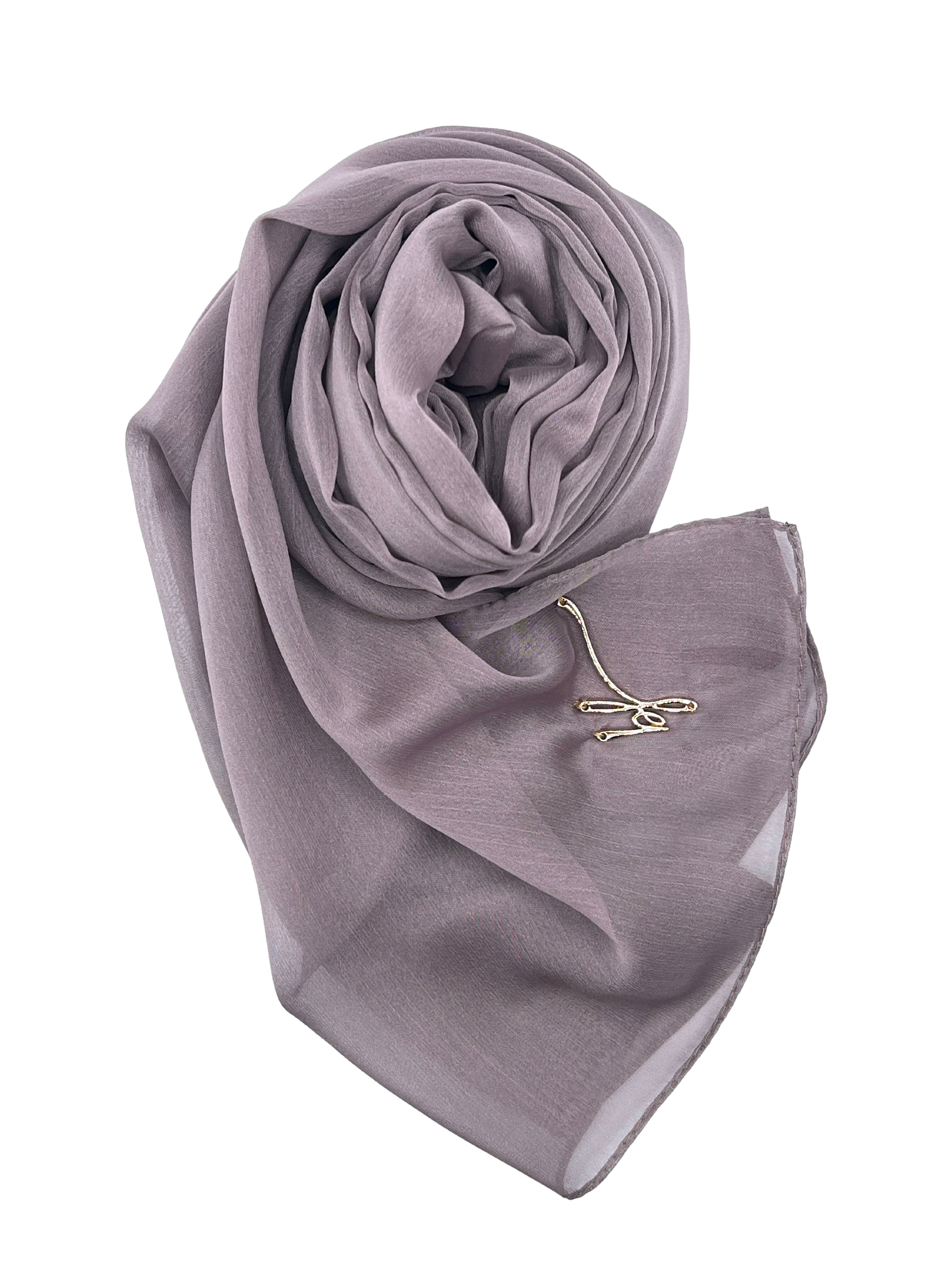 LILA LUXURY SHINY MOUSSELINE CHIFFON HIJAB | BELA FAZANI