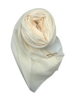 Load image into Gallery viewer, OFF WHITE LUXURY SHINY MOUSSELINE CHIFFON HIJAB | BELA FAZANI
