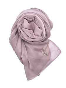 PINK LUXURY SHINY MOUSSELINE CHIFFON HIJAB | BELA FAZANI